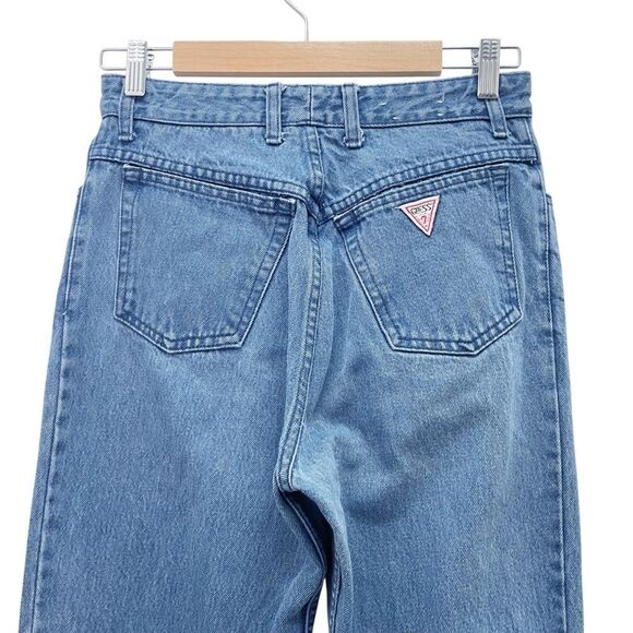 Vintage Guess Jeans High Waist Tapered Ankle Zip Mom Denim USA Made Size 30 | 10 - Picture 7 of 14